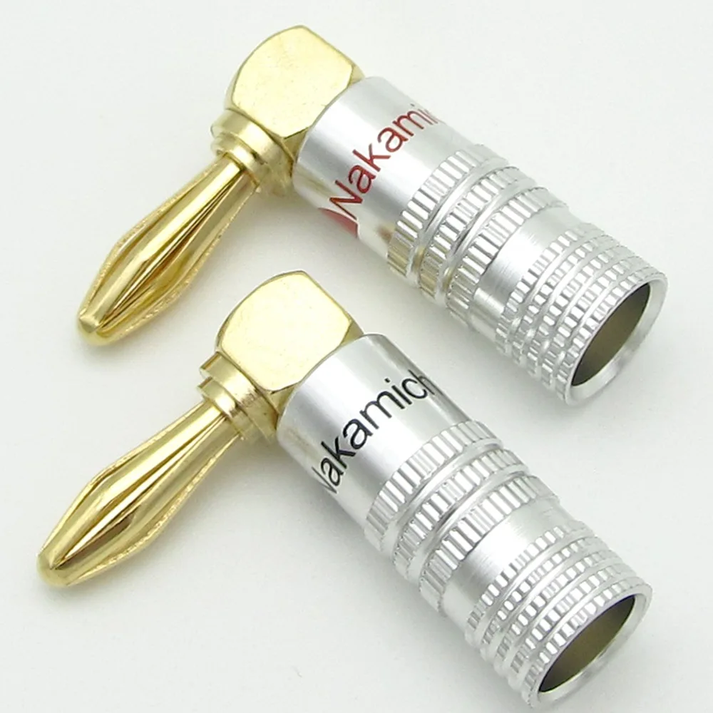 Новый 4 шт. позолоченный Позолоченный разъем типа банан мм медный OFC аудио