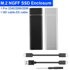 Чехол M.2 SATA SSD, USB 3,1 на M.2 NGFF SSD корпус, M2 твердотельный накопитель внешний чехол-адаптер UASP для 2242 2260 2280 M2 SATA