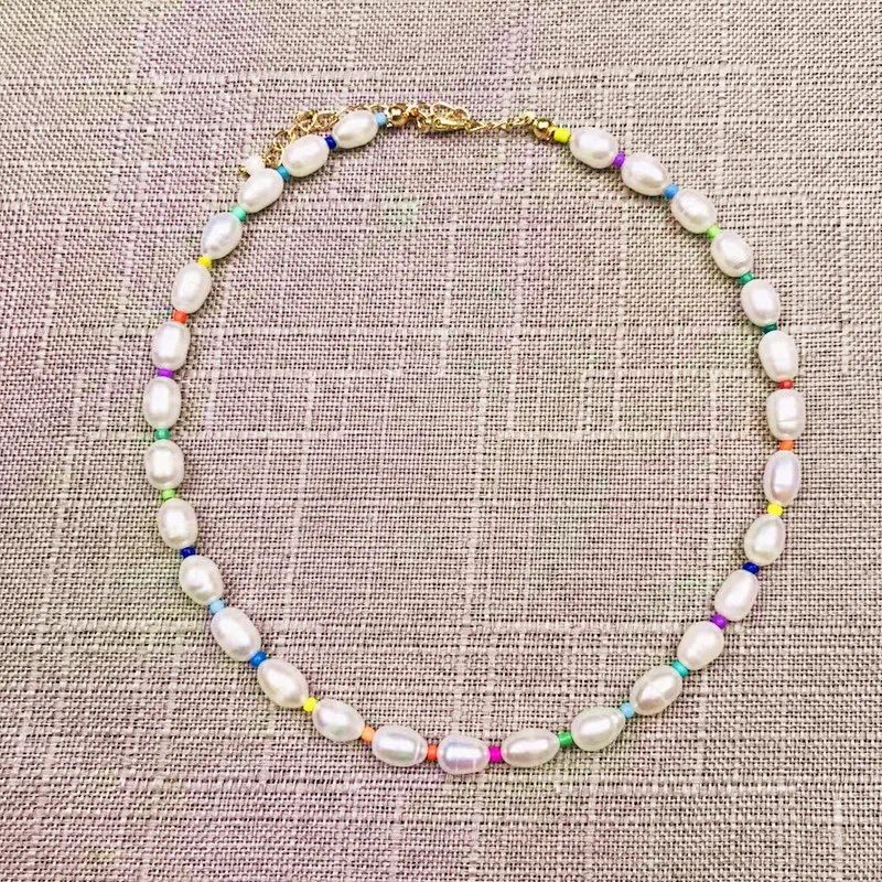 Женское ожерелье с барочным жемчугом богемное ювелирное изделие 4A жемчужное