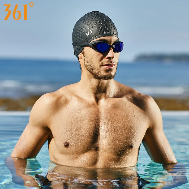 Водонепроницаемая шапочка для плавания женщин большая эластичная силиконовая с