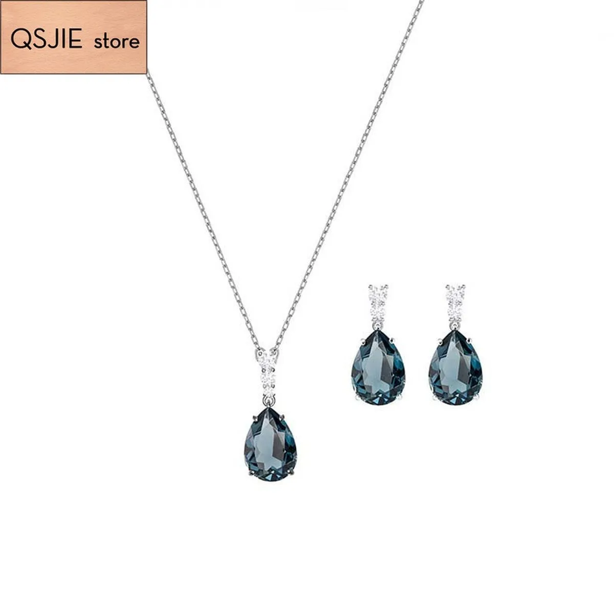 

High Quality SWA. Super Beautiful Crystal Drop Pendant lady Necklace Charming Fashion Jewelry