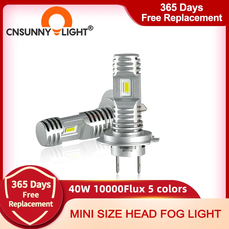 CNSUNNYLIGHT Mini H7 H4 H11 беспроводной светодиодный фонарь для автомобильных фар 9005 HB3 9006 HB4