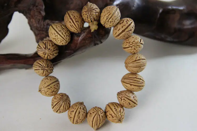 Оригинальный персиковый яма бусины тибетский буддийский браслет-амулет |