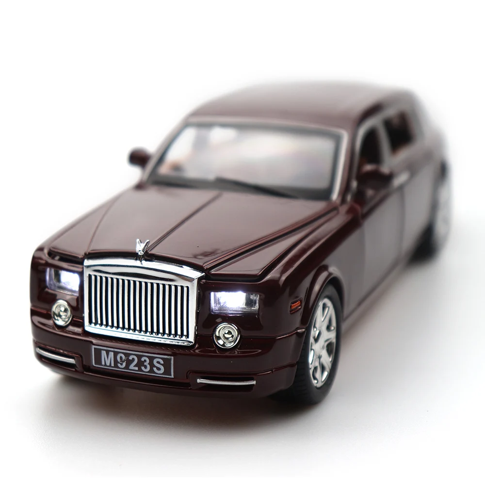 Модель 1/24 года. Модель Rolls-Royce из красного металла. Модель высокого масштаба. Модель для моделирования автомобиля. Игрушечный подарок из сплава