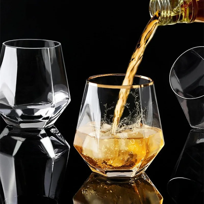 

Fashion INS Style Glass Mug Gold Plated Breakfast Coffee Tea Milk Cups Whiskey Cups