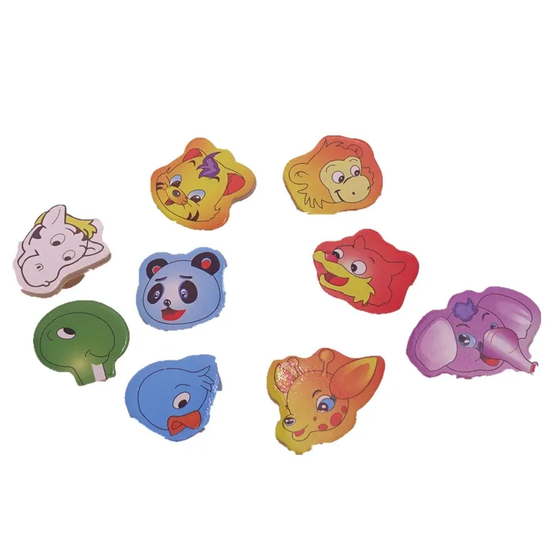 Educational Early Learning Slide Puzzle Kids Wooden Toys for Children Labyrinth Animal-Body-Match Maze Intelligence WJ330 | Игрушки и