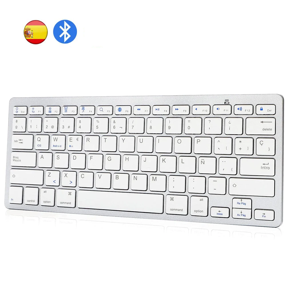 Испанская teclado Bluetooth клавиатура беспроводная испанская для Mac iPad iPhone iOS Android Windows