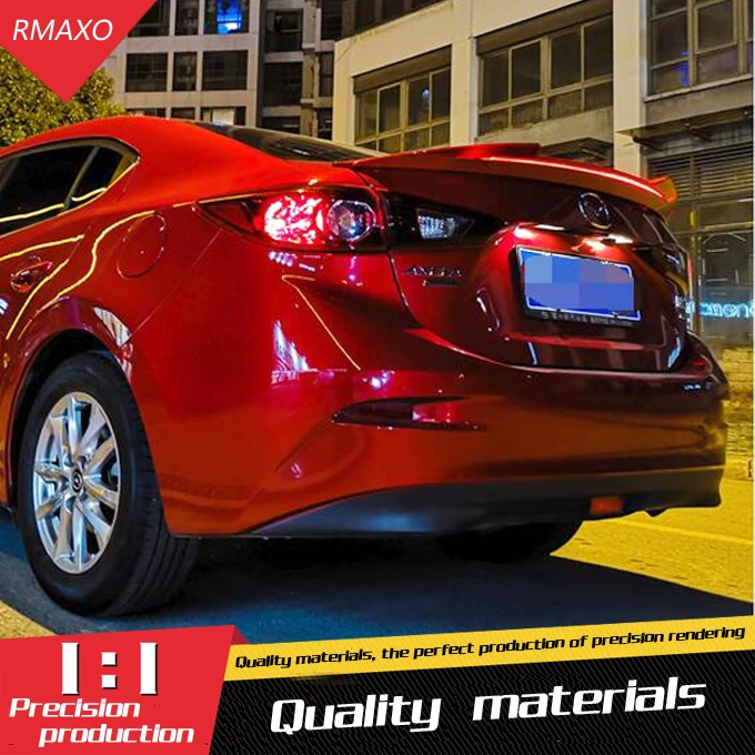 Для Mazda 3 Axela спойлер 2014 2018 led свет ABS Материал заднего крыла автомобиля праймер
