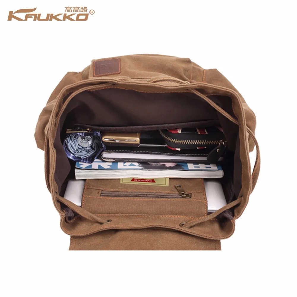 Herren винтажный Leinwand Leder Rucksacke mit Kordelzug Frauen Reisetasche Mit Groer capazitat компьютерный ноутбук