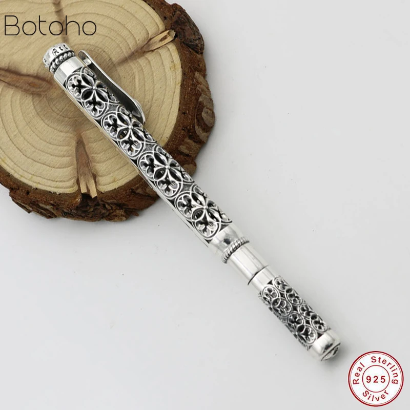 Чистое серебро цвет стерлингового серебра 925 пробы цветная ручка подарок для