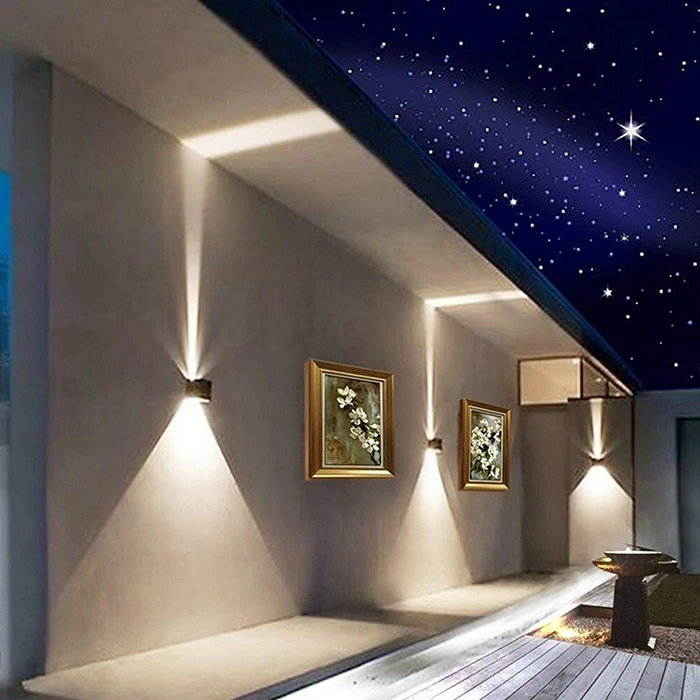 LED Wall Light COB Source 9W 220V 4000K Up and Down Lighting Nordic Minimalist Creative Indoor Lamp for Living Room | Лампы и