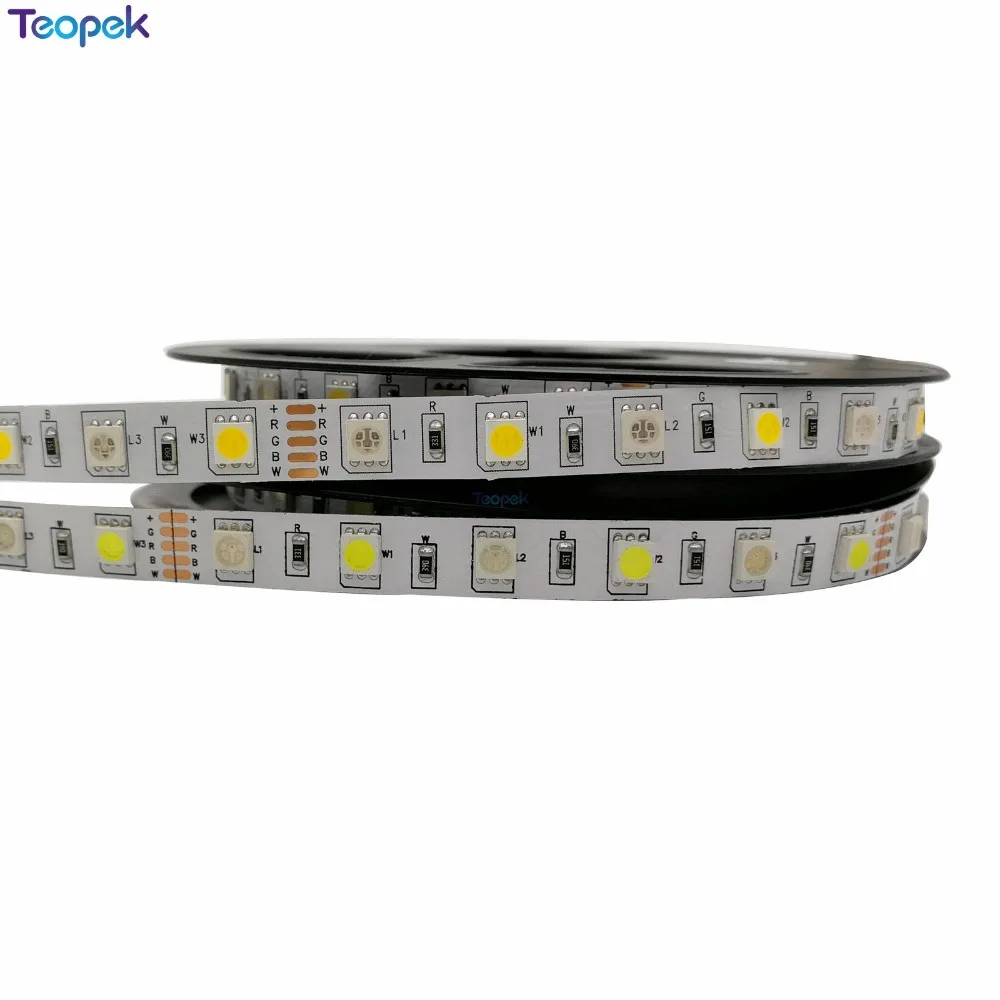 RGBW СВЕТОДИОДНАЯ лента SMD 5050 5 м 60 светодиодный/м 300 светодиодный s RGB+ холодный белый или теплый белый RGBWW RGBCW светодиодный скотч IP30/IP65/IP67 10 мм PCB DC12V