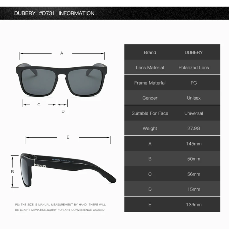 DUBERY Polarized Sunglasses Men's Driving Shades Male Sun Glasses For Men Retro Cheap 2019 Luxury Brand Designer Oculos | Аксессуары