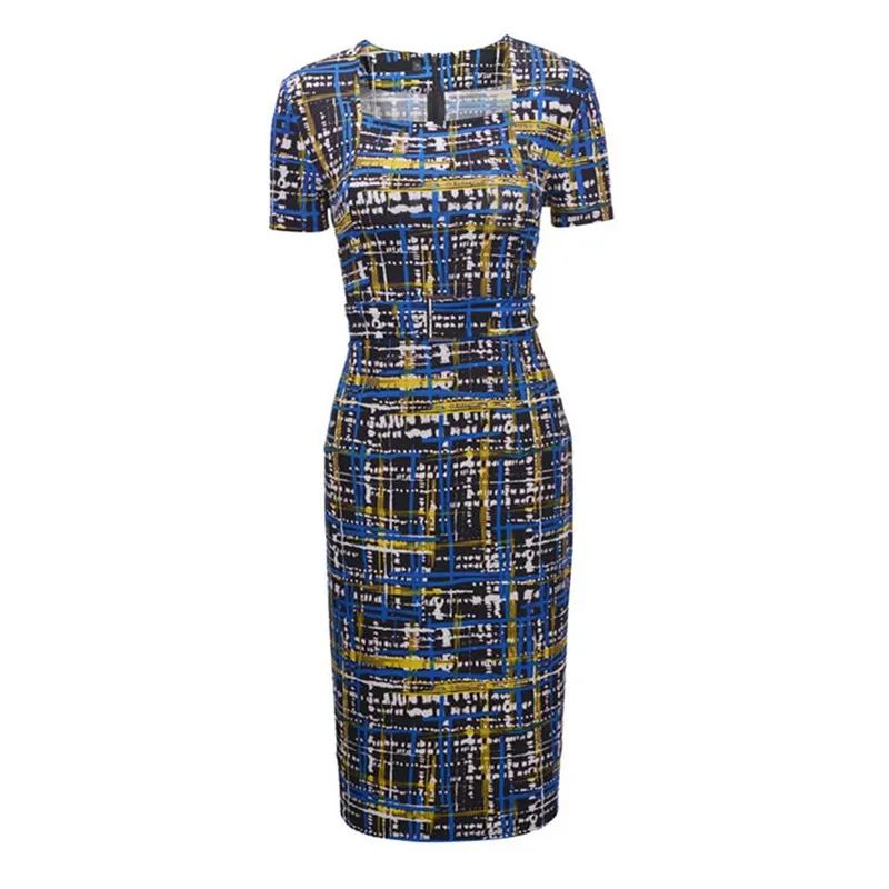

Женское платье, vestidos de mujer, летнее платье-халат, модная облегающая юбка-карандаш с короткими рукавами и молнией сзади, 2020