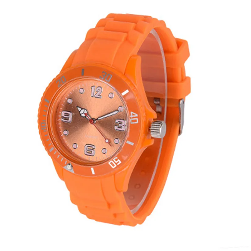 Fashion New Unisex Women Wristwatch Quartz Watch Silicone Sports Candy Color Reloj Mujer Kol Saat Female Clock Black | Наручные часы