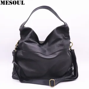 Сумка-тоут женская из натуральной кожи, на плечо