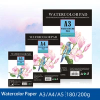 24sheets 180200g a3a4a5 watercolor sketchbook water color drawing paper book for student hand painting notebook art supplies