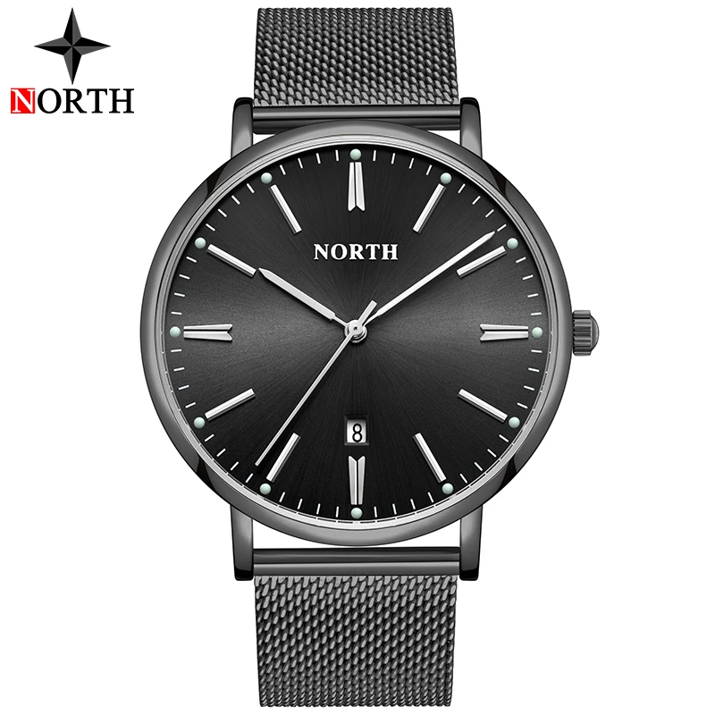 NORTH роскошные Брендовые мужские модные повседневные часы простые Бизнес
