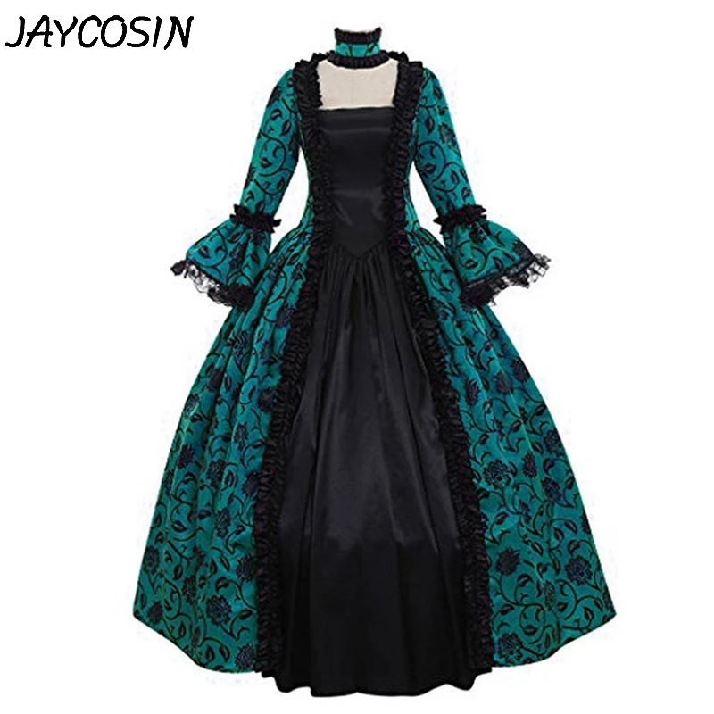 JAYCOSIN женское платье средневековая готика Ретро с длинным рукавом квадратный