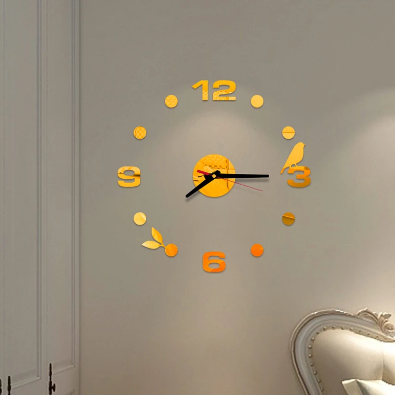 Wall Clock Modern Design DIY Black Cat Bird Quartz Clocks Home Decor Orologio Muro Livingroom Creative Kitchen | Дом и сад