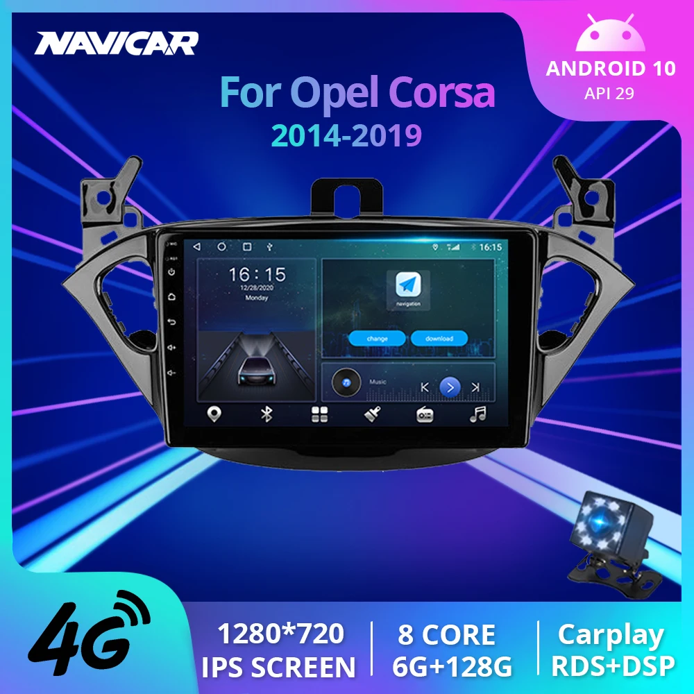 

6G+128G 2Din Android10.0 Car Radio For Opel Corsa 2014 2015-2019 Car Stereo Multimedia Player GPS Navigation Carplay IPS Screen