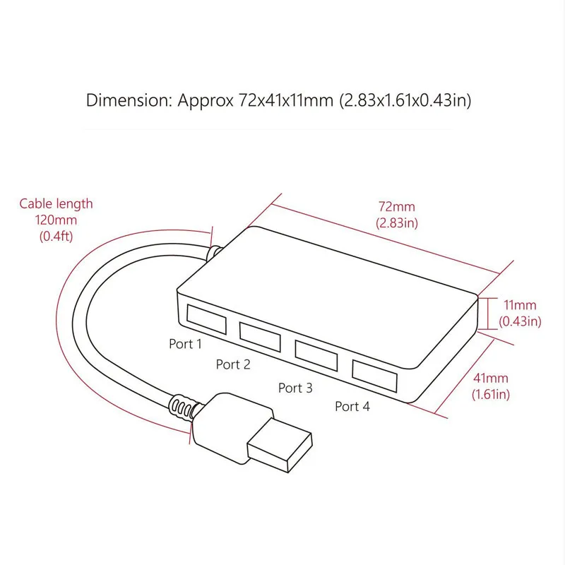 Концентратор 3 0 USB-C 4 порта OTG USB концентратор EU/AU/US/UK DC 5 V адаптер питания Тип C