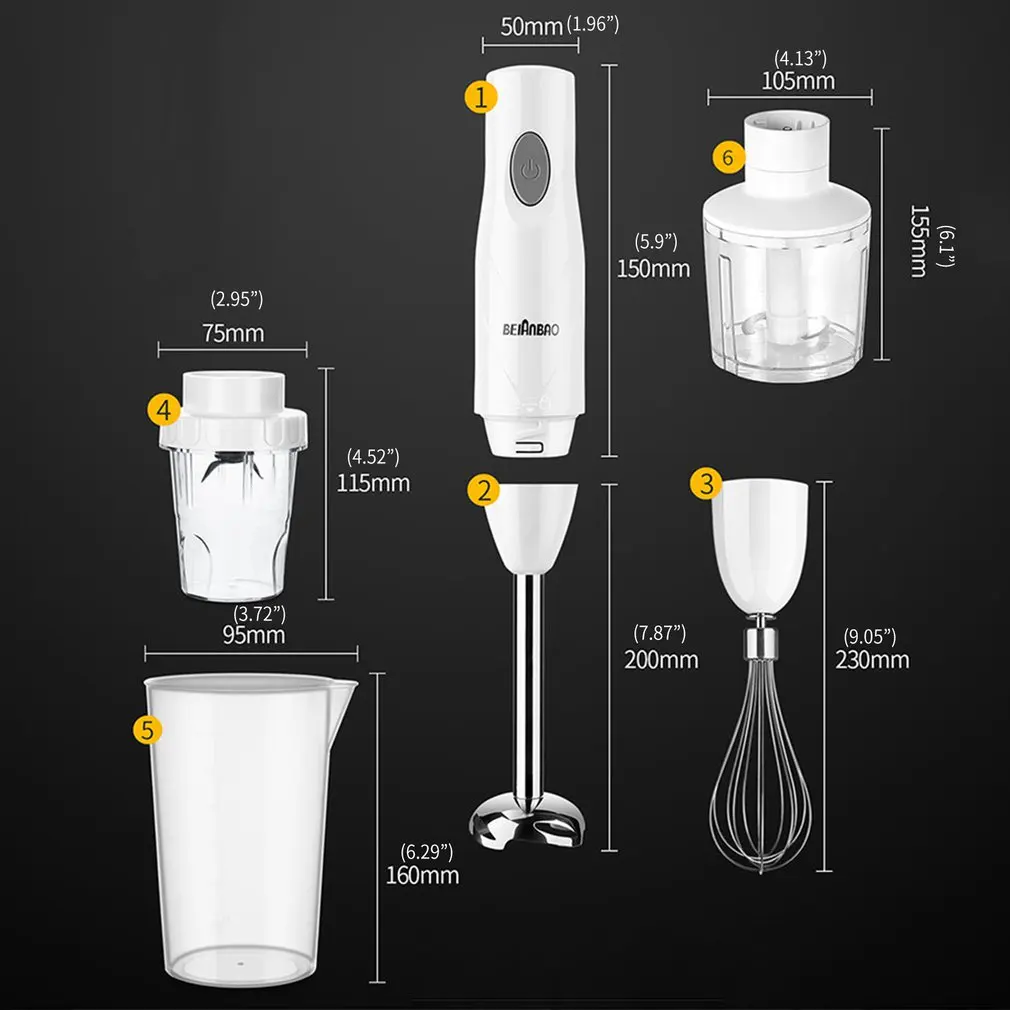 

Immersion Mixer Multifunctional Household Portable Hand-held Electric Stirring Rod Baby Cooking Machine Kitchen Appliances