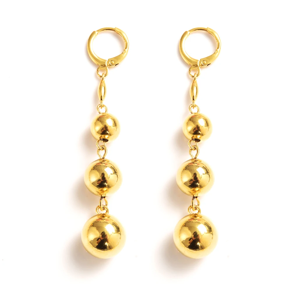 Высококачественные модные женские серьги с золотым наполнителем висячие