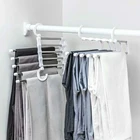 Новинка 5 в 1 стеллажи из нержавеющей стали вешалка для брюк органайзер для хранения одежды