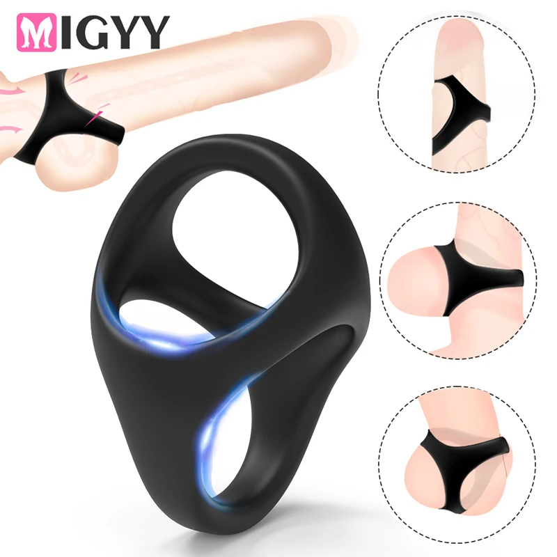 

Male Silicone Penis Rings Scrotum Bind Delay Ejaculation Cock Ring Sexy Erection Rings Couple Lover Sex Shop Sex Toys For Men