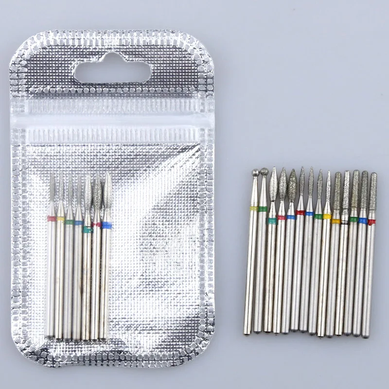 Алмазные фрезы для ногтей 7/6 шт. Ротационные электрические педикюра пилочки