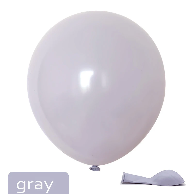 gray 30pcs 30 шт. 10 дюймов Macaroon шары из латекса круглой формы Свадьба День рождения комнаты backgroud настенные украшения принадлежности для надувных шаров - Цвет: gray 30pcs
