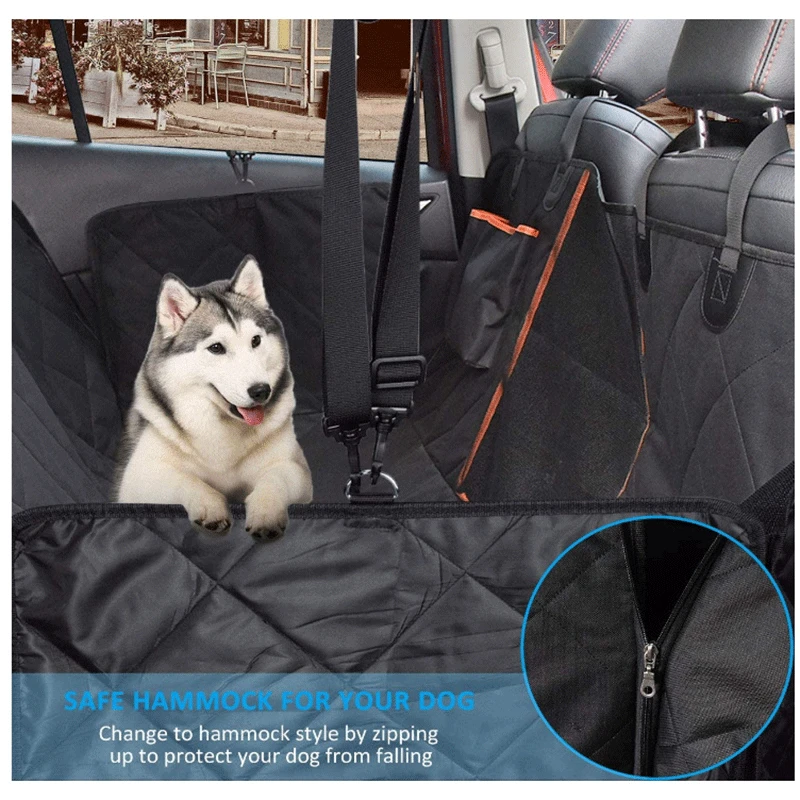 Mesh Black Novelty Dog Car Seat Cover Waterproof Traval Pet Carriers With Pocket And Zipper Mat Hammock Cushion Protector | Дом и сад