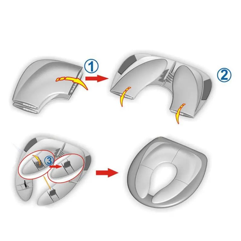 Нескользящее складное переносное учебное сиденье для горшков путешествий без