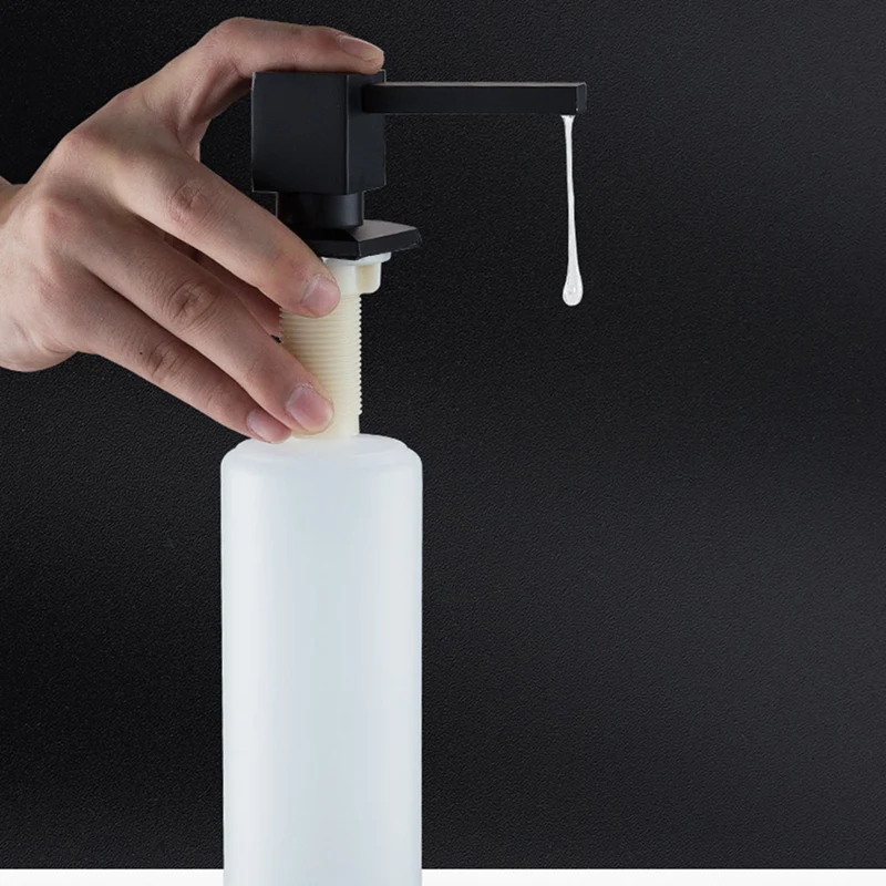 

300Ml 26mm Caliber Sink Soap Dispenser Bottle Liquid Bottle Manually Press Suds Dispenser Kitchen Cleaner Accessories