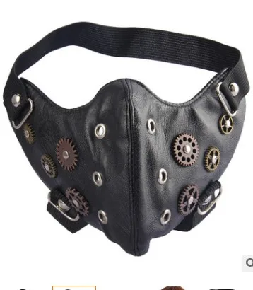 Паровая панкомотивная кожаная хлопковая Зимняя Маска для снаряжения лидер
