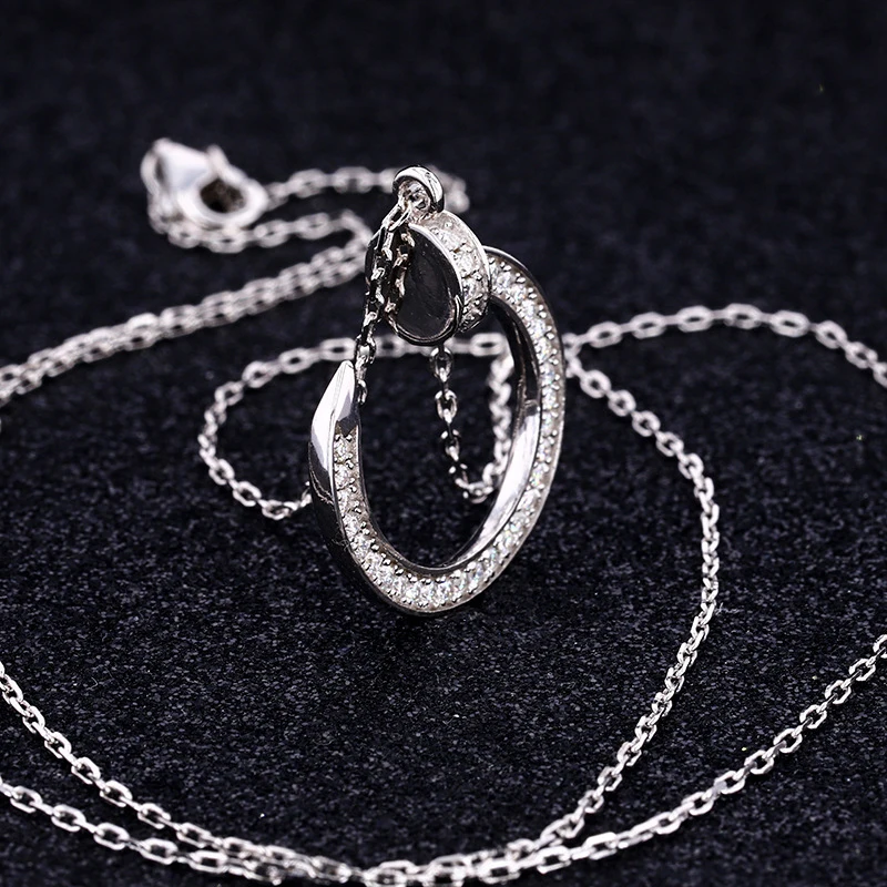 Ожерелье женское из серебра настоящий Муассанит пробы 1 карат 100% | Украшения и