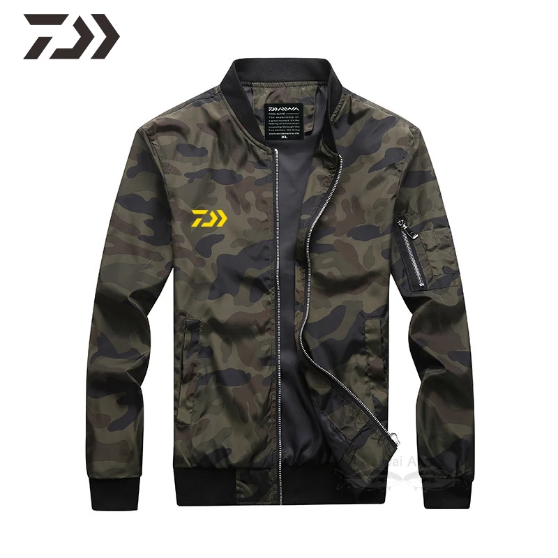 Куртка для рыбалки Мужская тонкая одежда весна-осень камуфляжная дышащая