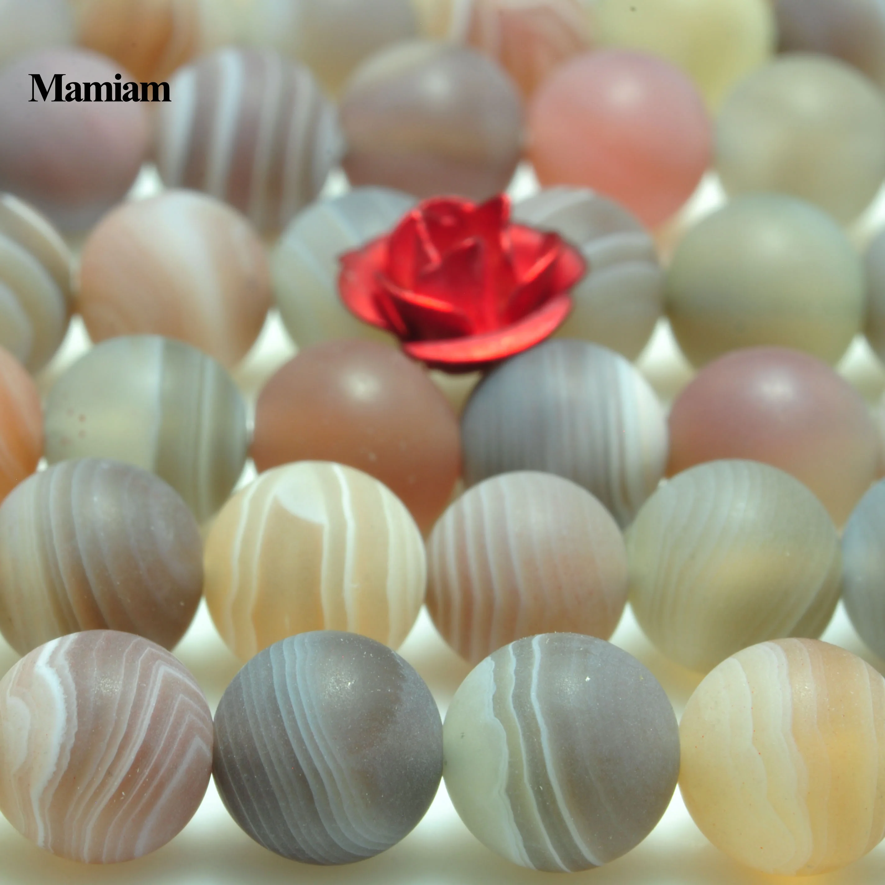 Mamiam натуральный ботсванский Агат матовые бусины 6-10 мм Гладкий свободный круглый