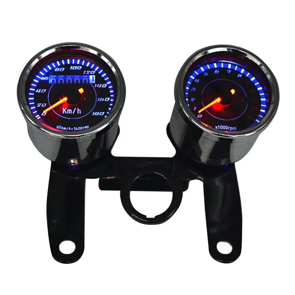 Универсальный мотоциклетный черный светодиодный Тахометр Km/h мотоцикл одометр с