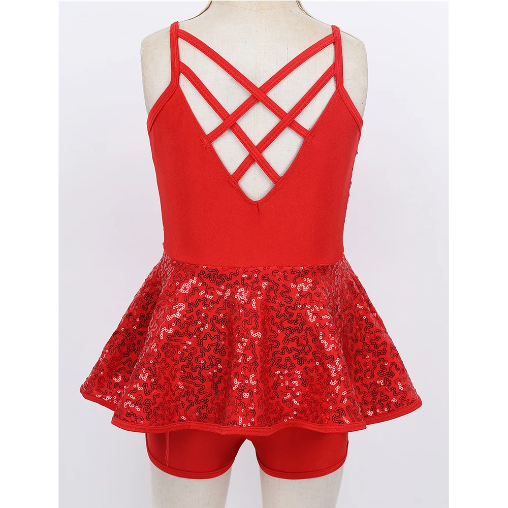 ChicTry/детское балетное платье пачка с блестящими блестками без рукавов для