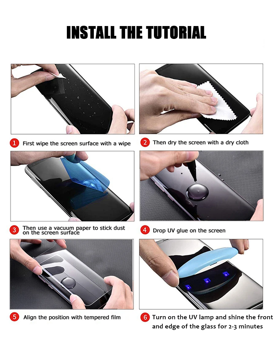 Ультрафиолетовый жидкий Полный Клей закаленное стекло для Oneplus 7 7T Pro защита экрана полное покрытие для Oneplus 7T 7 pro стекло