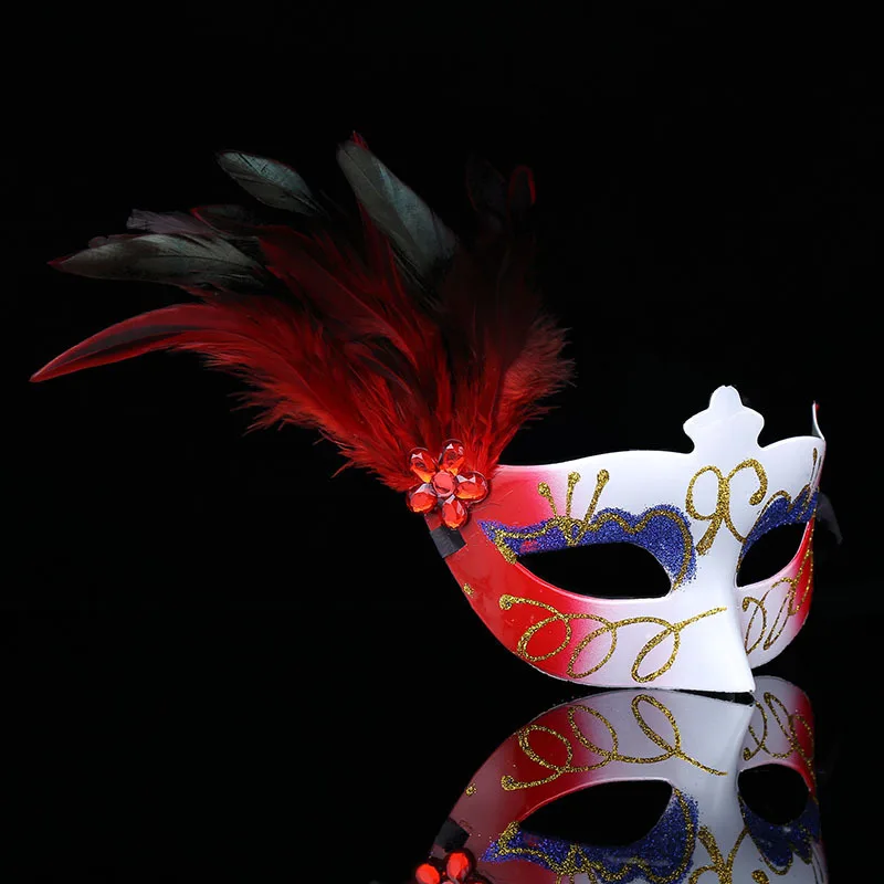Бал-маскарад маска с перьями на Хэллоуин костюм день рождения Выпускной Выходные