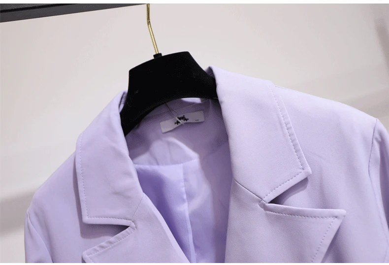 2XL~ 6XL Женский комплект из 2 предметов, многослойный костюм, Осень-зима, необычная юбка, костюм-двойка, блейзер с поясом и длинным рукавом, B717