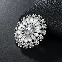 luxury big crystal brooch pin custom brooches oval office lapel pins fashion jewelry pearl brooches for women girls gifts new