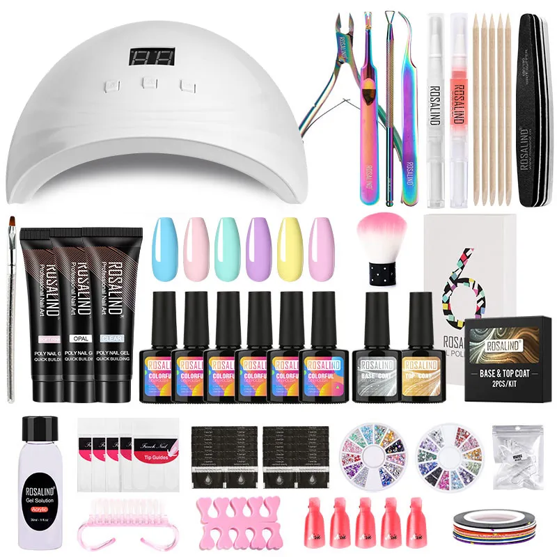 Маникюрный набор ROSALIND для дизайна ногтей со стандартным гель лаком УФ