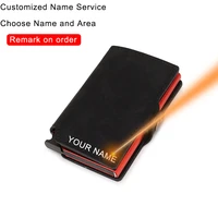 dienqi customize anti rfid credit card holder men metal smart slim wallet bank creditcard holder case with name dropshipping