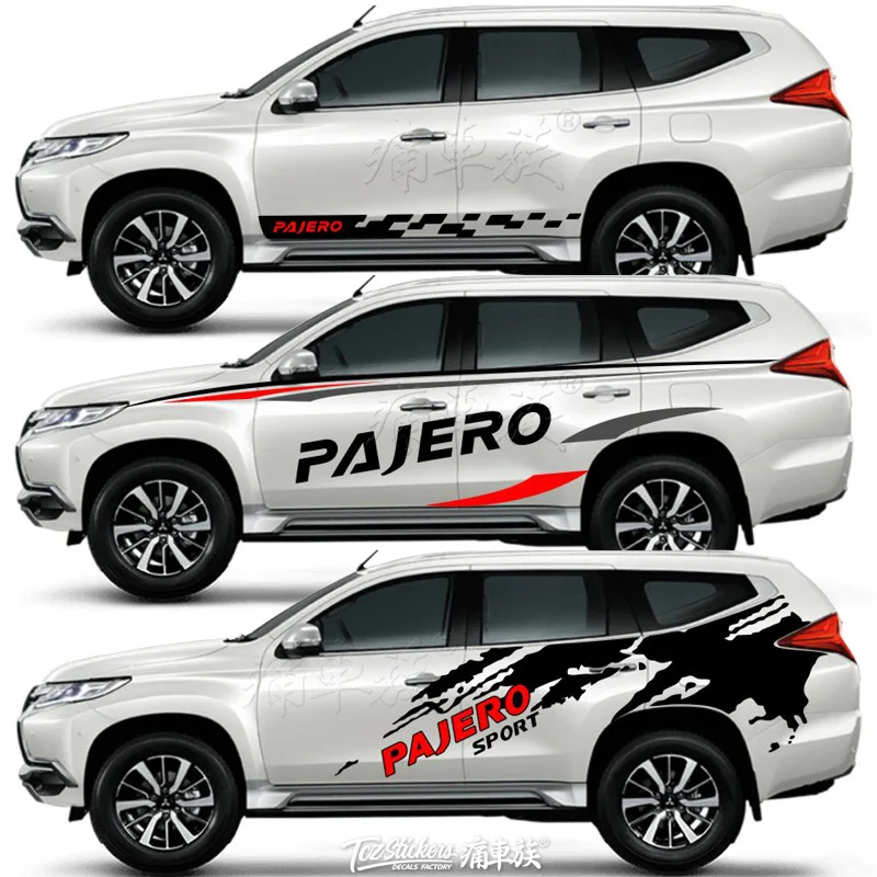 Наклейка SUV для Mitsubishi Pajero Sport 2010-2020, наклейка для внешнего декора кузова, Новые модифицированные товары Pajero