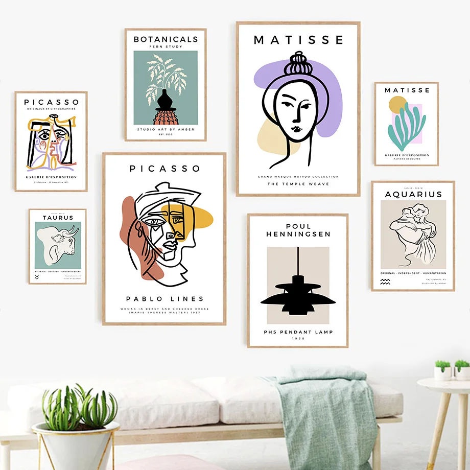 

Abstract Posters Matisse Picasso Constellation Botanicals Wall Art Canvas Painting Nordic Wall Pictures For Living Room Decor