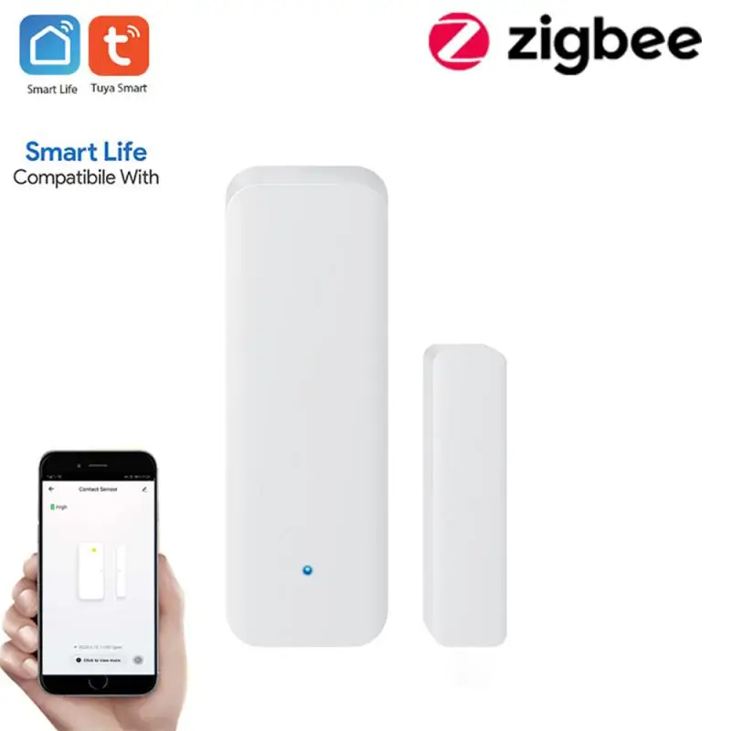 

Датчик окон и дверей Tuya Smart ZigBee, детектор ворот, охранная сигнализация, работает с приложением Zigbee Hub Alexa Google Home